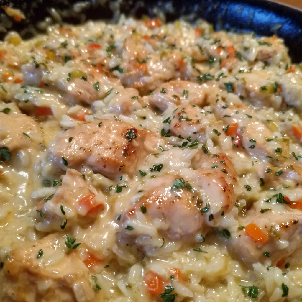 Bowl of hearty soup with chicken and veggies made in a slow cooker.