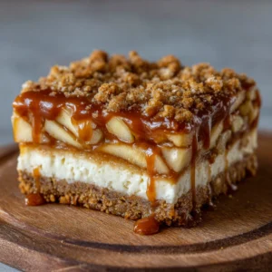 Caramel Apple Cheesecake Bars